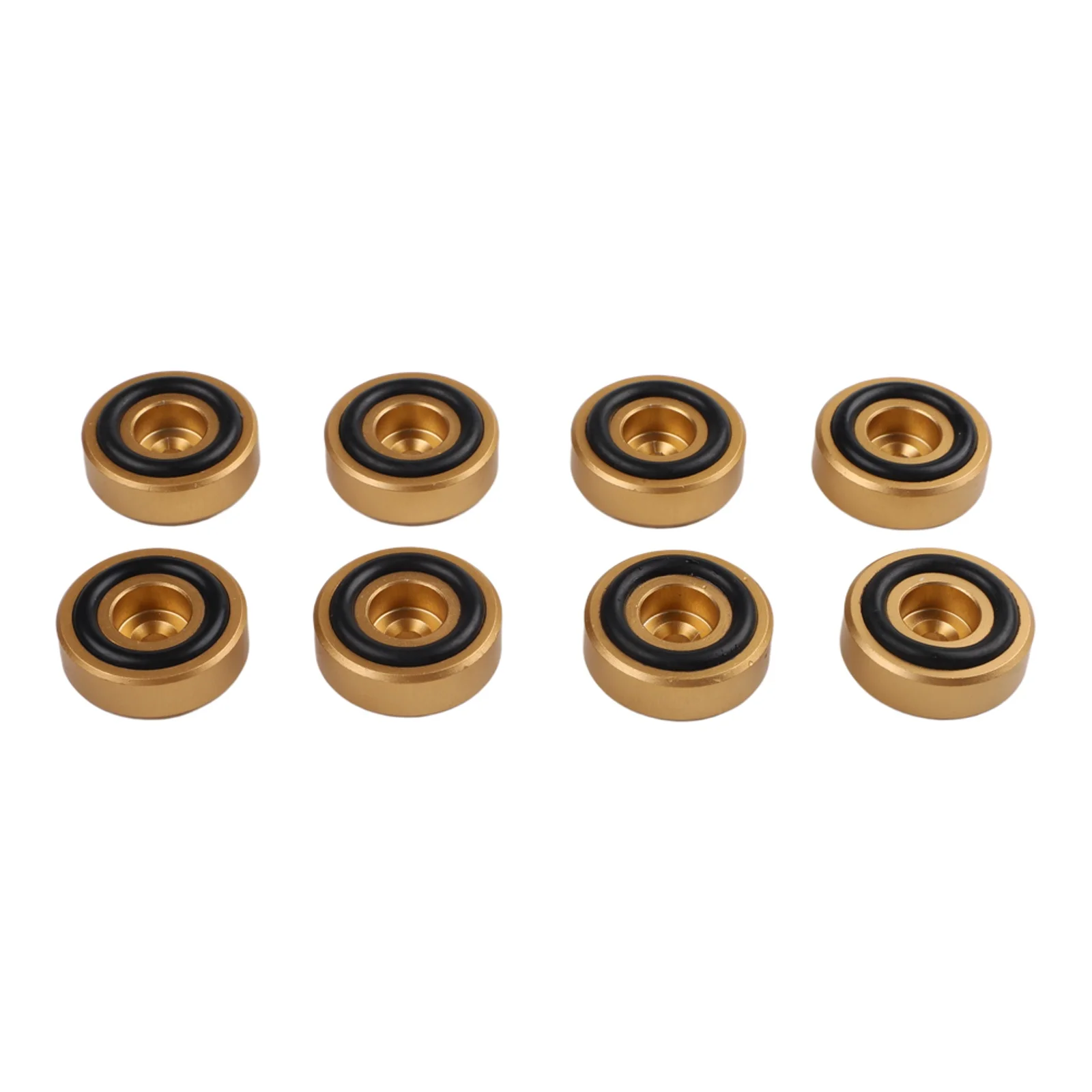 8 Brass Chopping Board Feet with Non-Slip Rubber Base for Securing Wooden or Composite Cutting Boards in Place