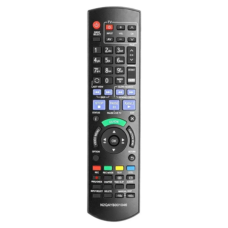 

N2QAYB001046 N2QAYB000759 For Panasonic Remote Control Replacement With NETFLIX Button, For Panasonic Blu-ray Recorder DMR-BCT73