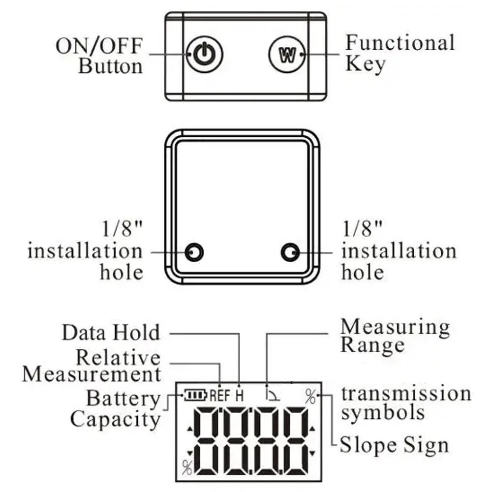 Cyfrowy poziom miernik nachylenia Mini inklinometr cyfrowy pomiarowy 90 ° z podstawa magnetyczna uniwersalne kątowniki nastawne elektronicznym