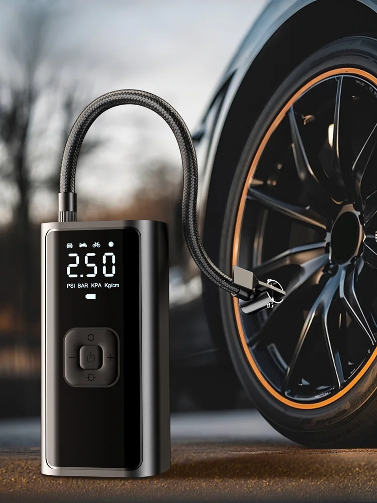 AliExpress YIJU Portable Tire Inflator Rechargeable Electric Inflator For Car Bicycle Digital Air Compressor Football Ball Inflator Pump