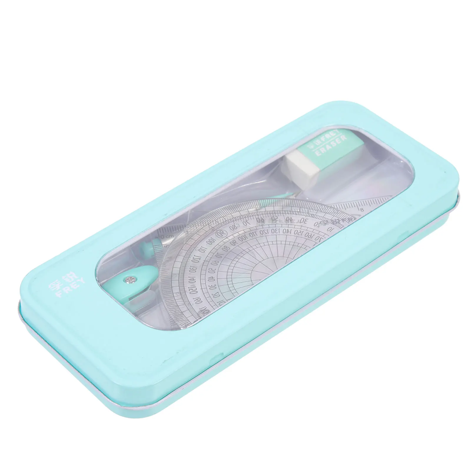 1 set 1 Set Drawing Compass Toolkit Geometry Set Measuring Tools Ruler Protractor School Supply Engineering Drafting Kit Student