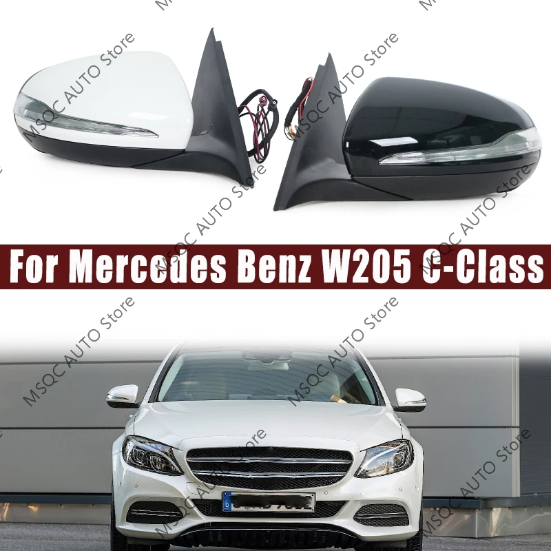 

Car Side Power Rear View Mirror Assembly Blind Spot For Mercedes Benz W205 C Class C180 C300 C200 C260 2014 2015 2016 2017 2018