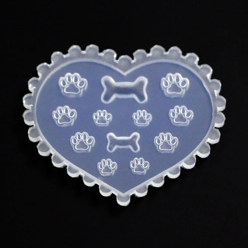 1Pc 3D Silicone Pressing Mold Reusable DIY Nail Art Versatile Letter Bat Kawaii Love Bow Nail Beauty Charm Nail Decoration