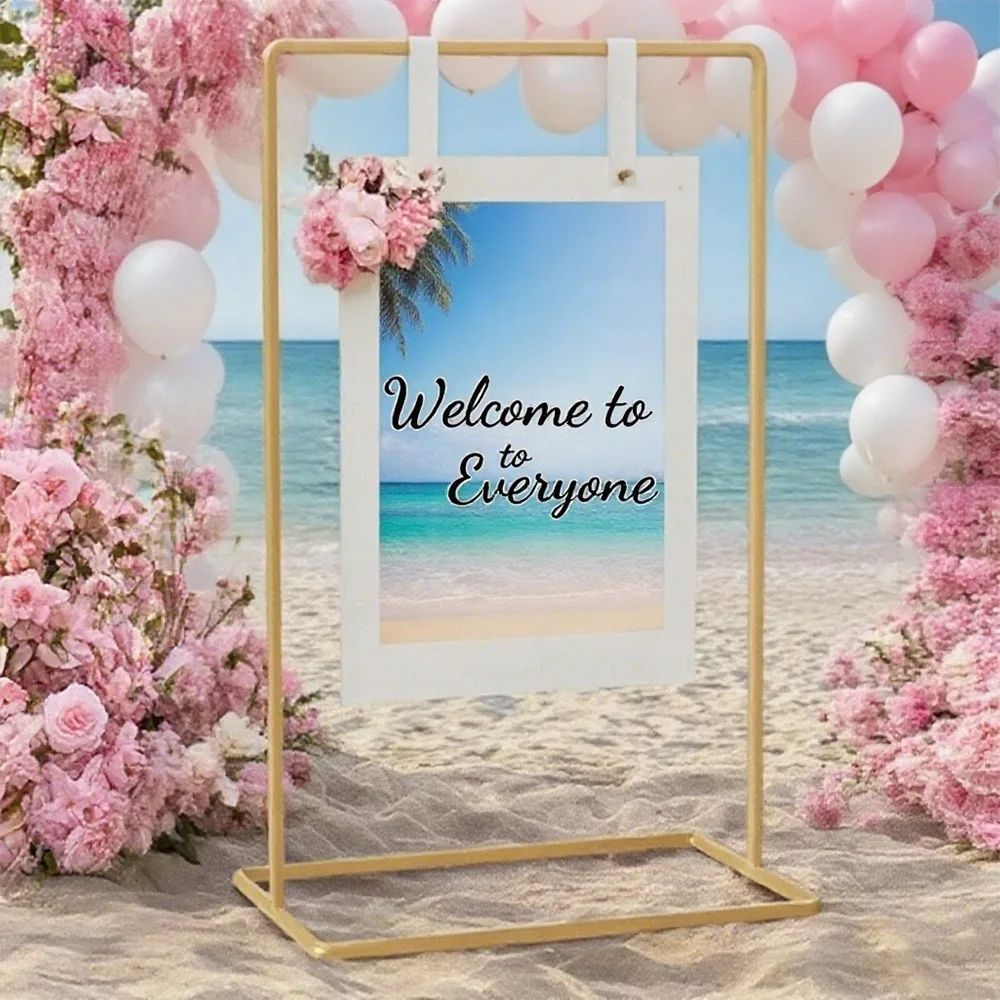 

Iron Welcome Stand Wedding Arches Party Decoration Wedding Logo Display Stand Signage Flower Stands Party Background Decoration