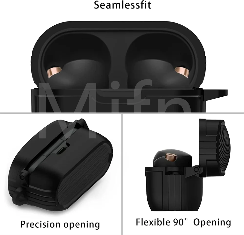 Nieuwe Voor Sony WF-1000XM4 Carbon Fiber Case Full-Body Beschermende Robuuste Cover Met Sleutelhanger Tws Case Voor WF-1000XM4 Luxe case