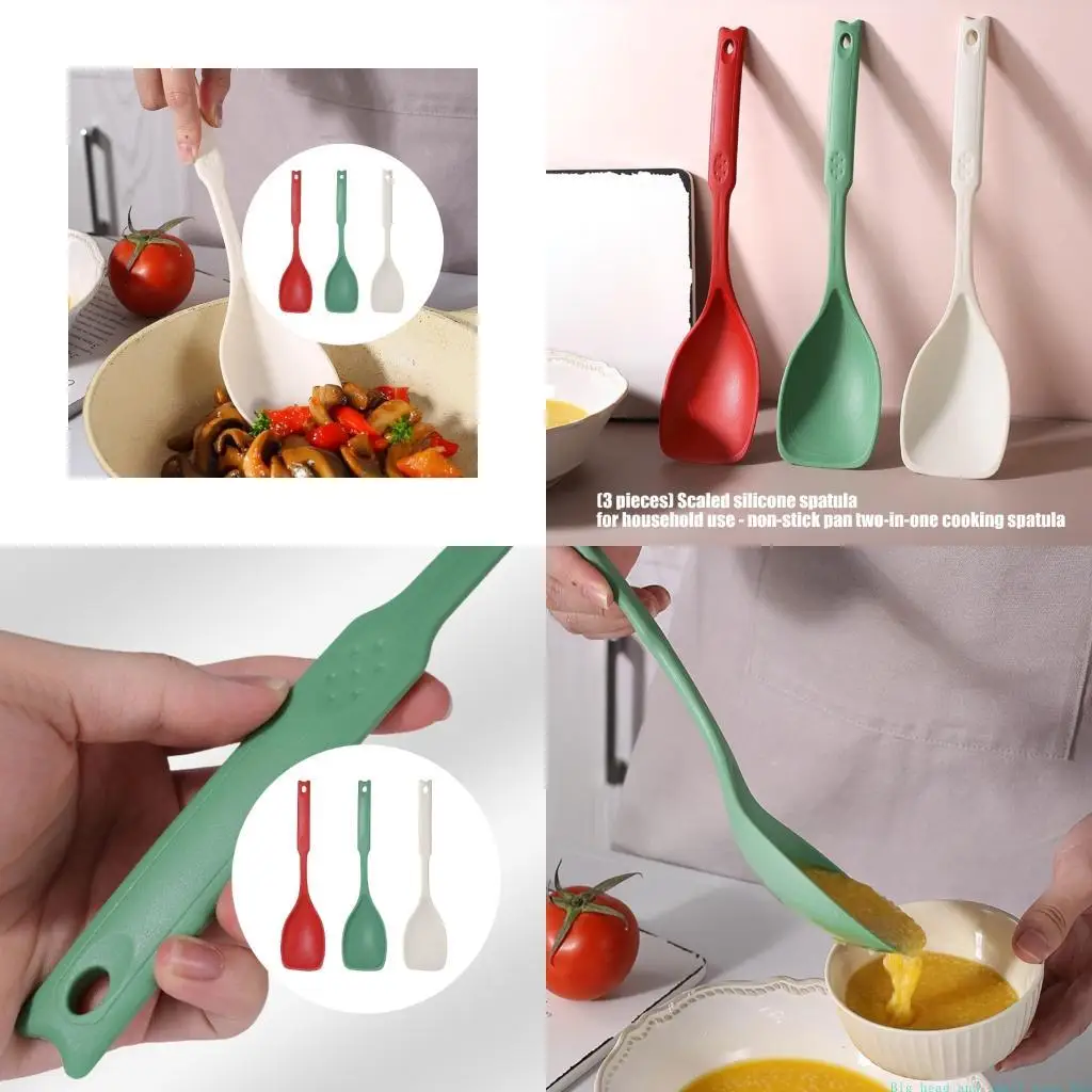 581C High Temperatures Resistant Kitchen Implement Combines Scoops And Scrapers