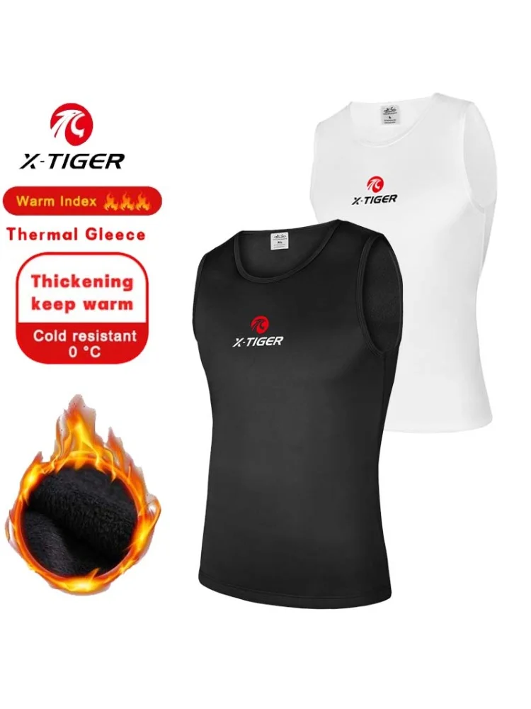 AliExpress UK X-TIGER 2024 Thermal Winter Cycling Base Layer Sleeveless Fleece Sports Bike Jerseys Shirt Warm Bike
