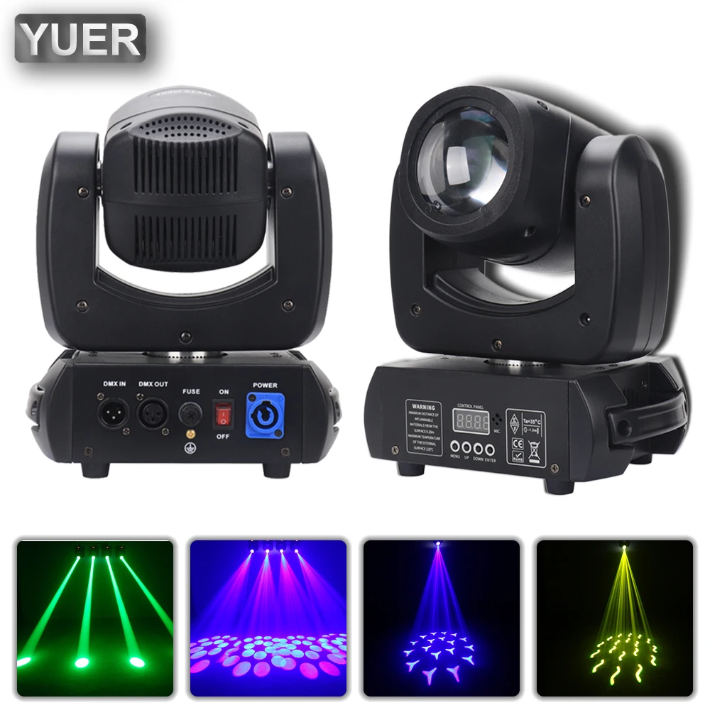 

YUER NEW LED 100W Spot Beam Moving Head Light 18 Face Prism DMX512 Sound Dj Stage Effect Light Party Dance Disco Bar Music Club