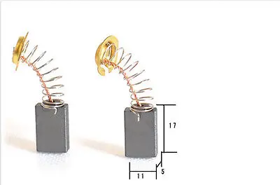 Motor de taladro eléctrico, cepillos de carbono, 10 piezas, 17mm x 11mm x 5mm