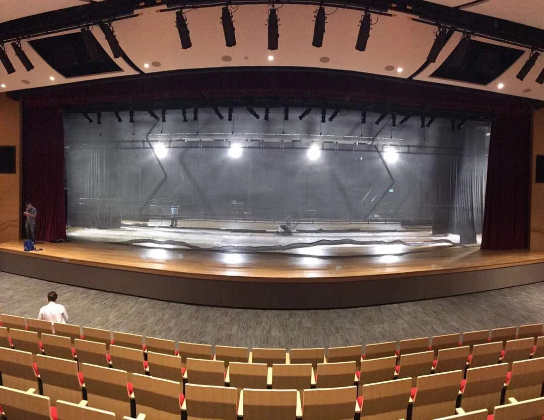 Schermo per proiettore a rete olografica 3D non tensionato, grandi schermi olografici 3D per esterni 10x30 metri