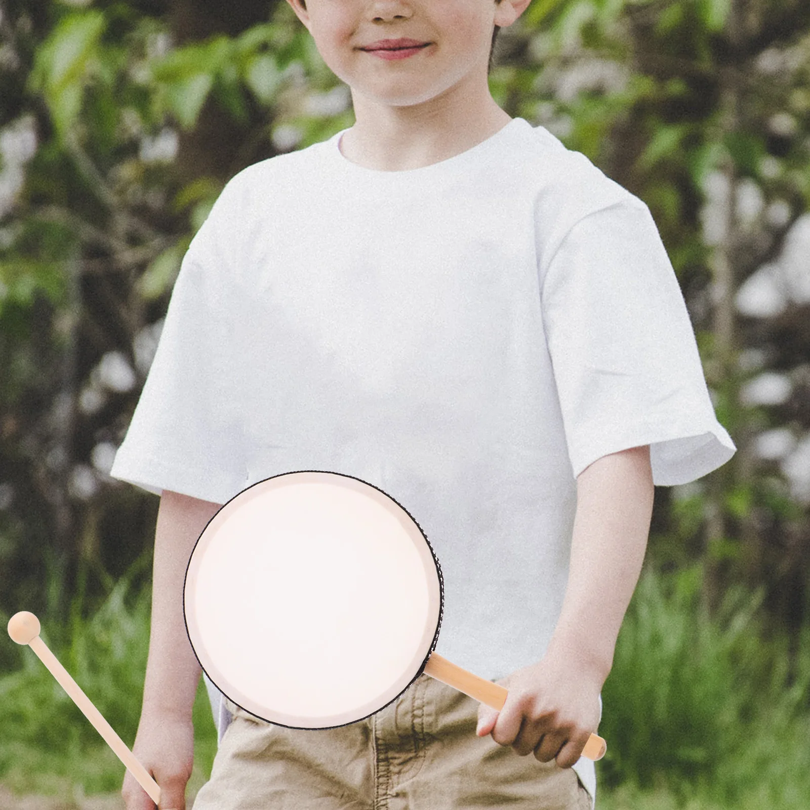 

Hand Drum Kids Musical Instruments Wood Percussion Toy Toddler Drum Mini Lightweight Portable Performance