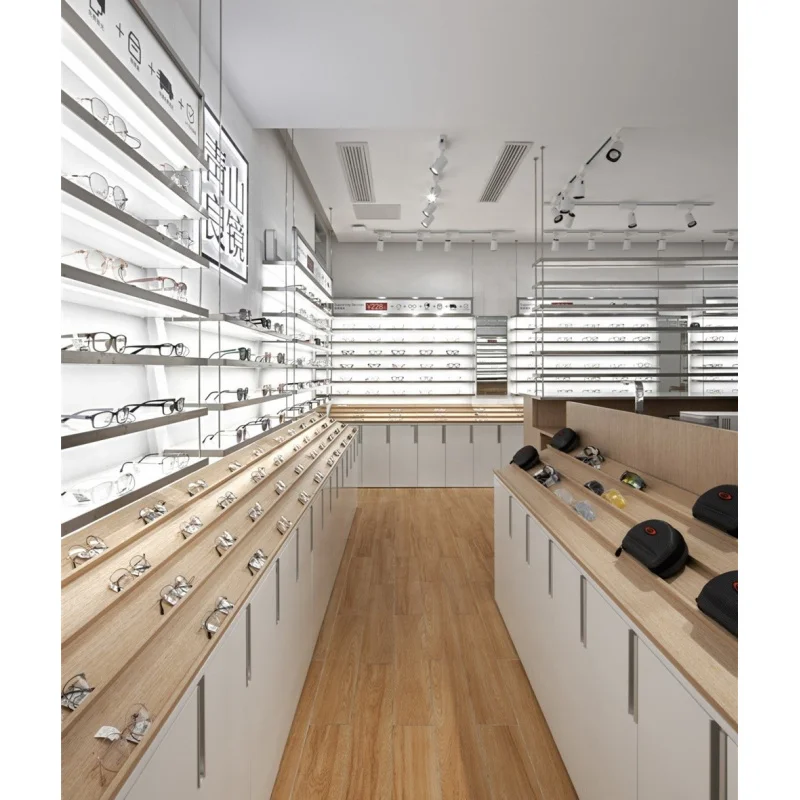 Custom.Optical Store خزانة عرض النظارات الرف ديكور المتجر البصري