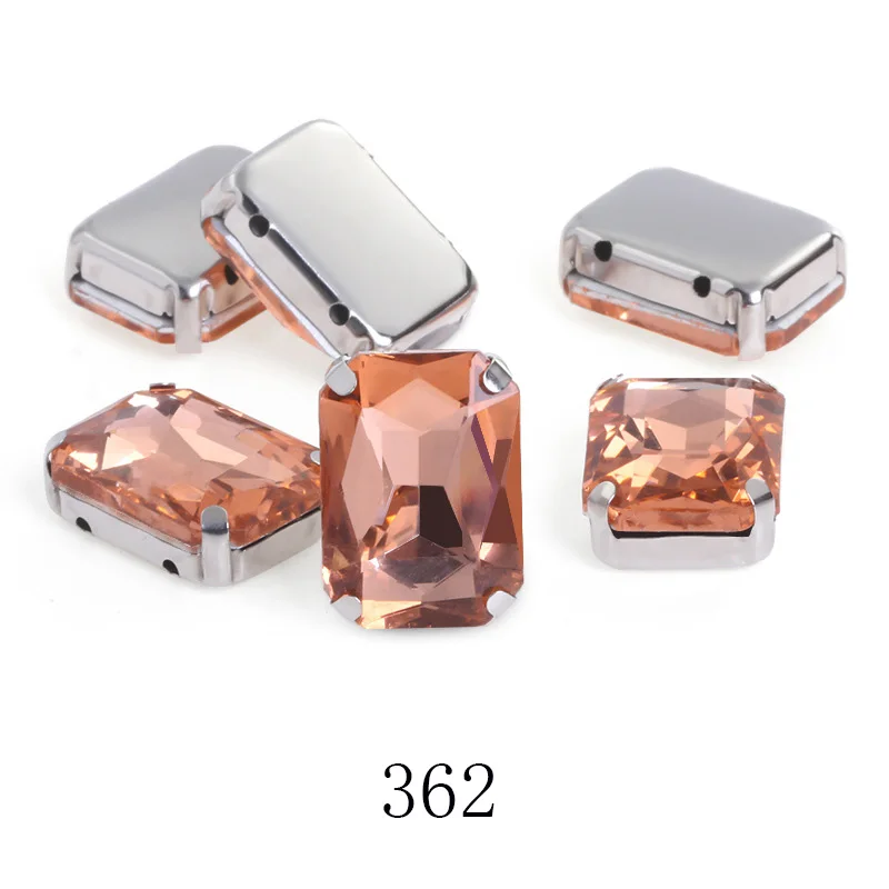 Kleuren Drop Crystal Stone Met Silver Base Claw Voor Trouwjurk Schoenen Tassen Decoratie Strass Voor Handwerken Ambachten Strass