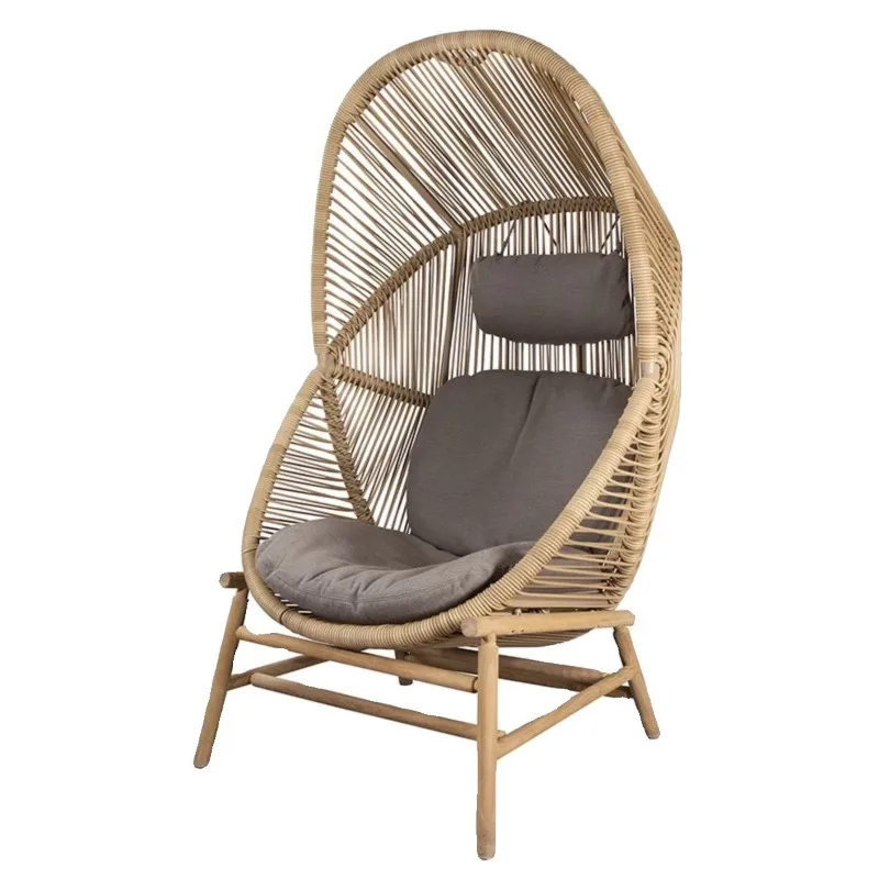 

Outdoor rattan leisure lounge chair hotel villa courtyard open-air balcony waterproof sunscreen rattan chair