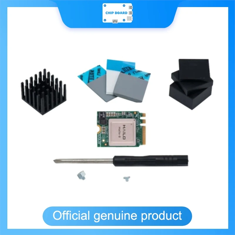 Hailo-8 M.2 AI Accelerator Kit, Edge Computing Module with Thermal Solution for Machine Learning and Vision Systems