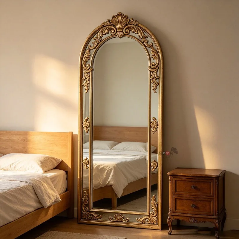 &-Bathroom Floor Mirror Funky Full Body Standing Girls Bedroom Luxury Men Long Nordic Mirror Moving Espelhos Home Decorations