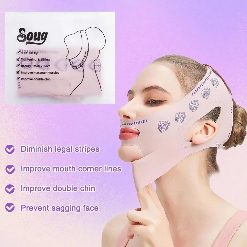 Soug New Design Chin Up Mask V Line Shaping Face Masks Face Sculpting Sleep Mask Facial Slimming Strap Face Lifting Belt
