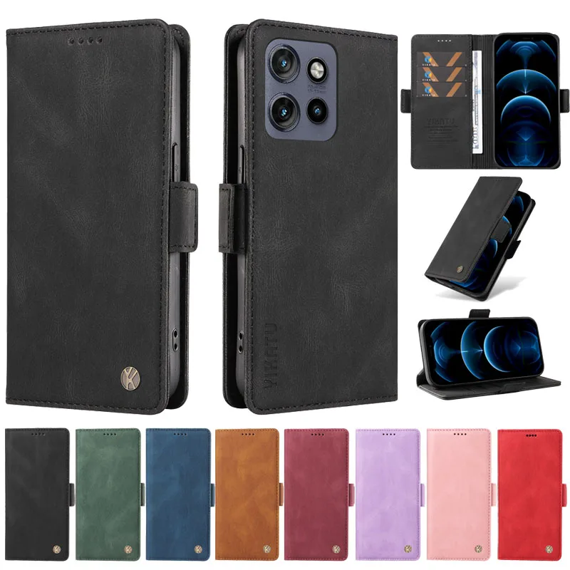 E50 Wallet Phone Shell Leather Case on For Motorola MOTO Edge 50 Neo Edge50 Pro Fusion Ultra 50neo 5G 2024 Magnetic Cover Cases