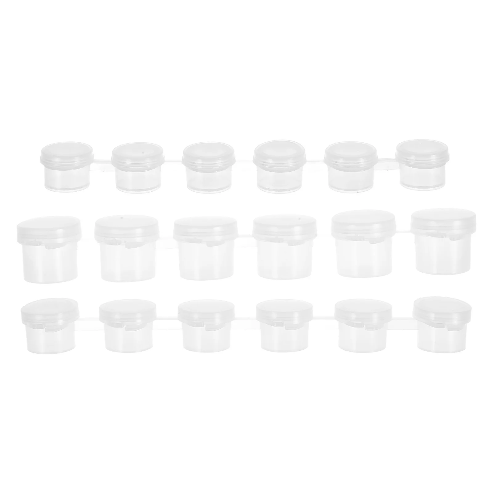 

30Pcs Transparent Paint Pots Mini Plastic Jars Empty Clear Case Refillable Paint Container Snaps Lid Travel Storage for Oil