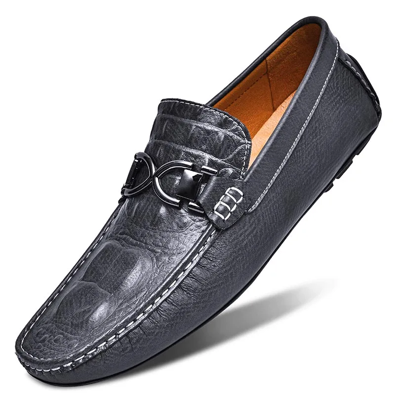Loafers Men Luxury Brand Shoes Leather Casual Italian Shoes Men\'s Moccasins Mocassin Homme Mocasines Hombre Slip-ons Loafer