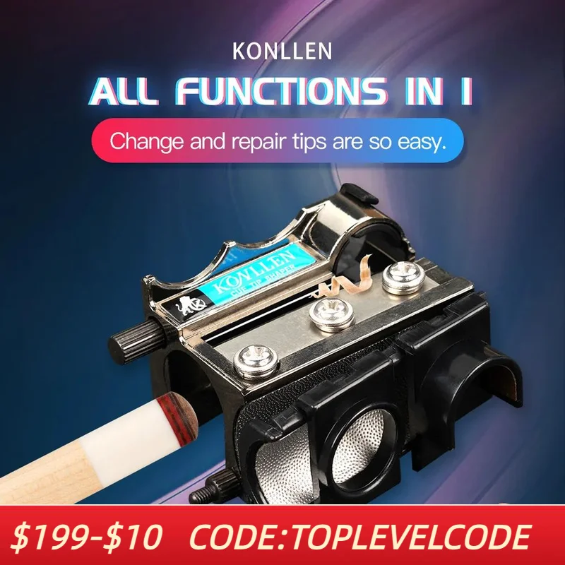 

KONLLEN-Multifunctional Shaper for Pool Cue, Billiard Tip Tool, Repair Shape, 9.3 to 14mm