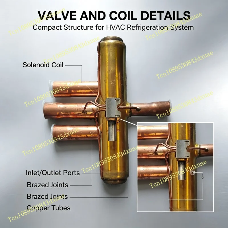 SHF-35B-67-02 SANHUA 20P Four Way Reversing Valve AC Outdoor Unit Heat Pump 4-Way Solenoid Valve HVAC Spare Parts