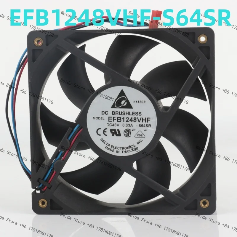 Delta 12038 120x120x38MM 12CM DC 48V 0.33A AC EC 3-wire alarm inverter Ball bearing axial flow EFB1248VHF cooling fan