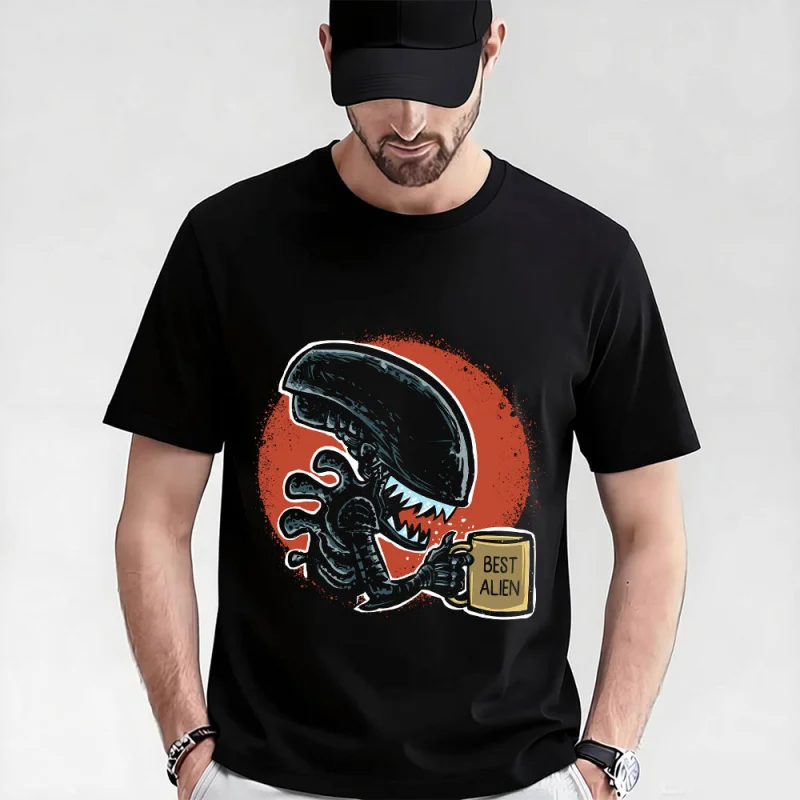 

The Best Alien 80s Sic-Fi Gift T-Shirt Weyland Xenomorphe Graphic clothes 0320 Large size tops S-6XL 100% cotton print Tee