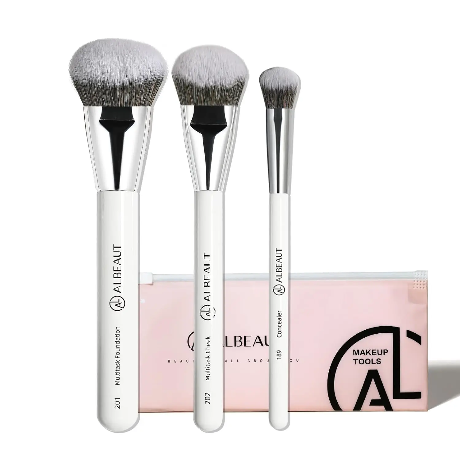 

Albeaut Makeup Brush for Foundation Concealer Blush Contour Liquid Cream Blending Angled Shape