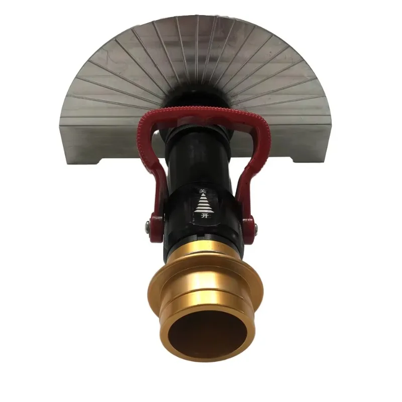 

Professional Fire Hose Nozzle - 360° Adjustable Fan/Straight Stream with Water Curtain Function Multi-Function Water Nozzle