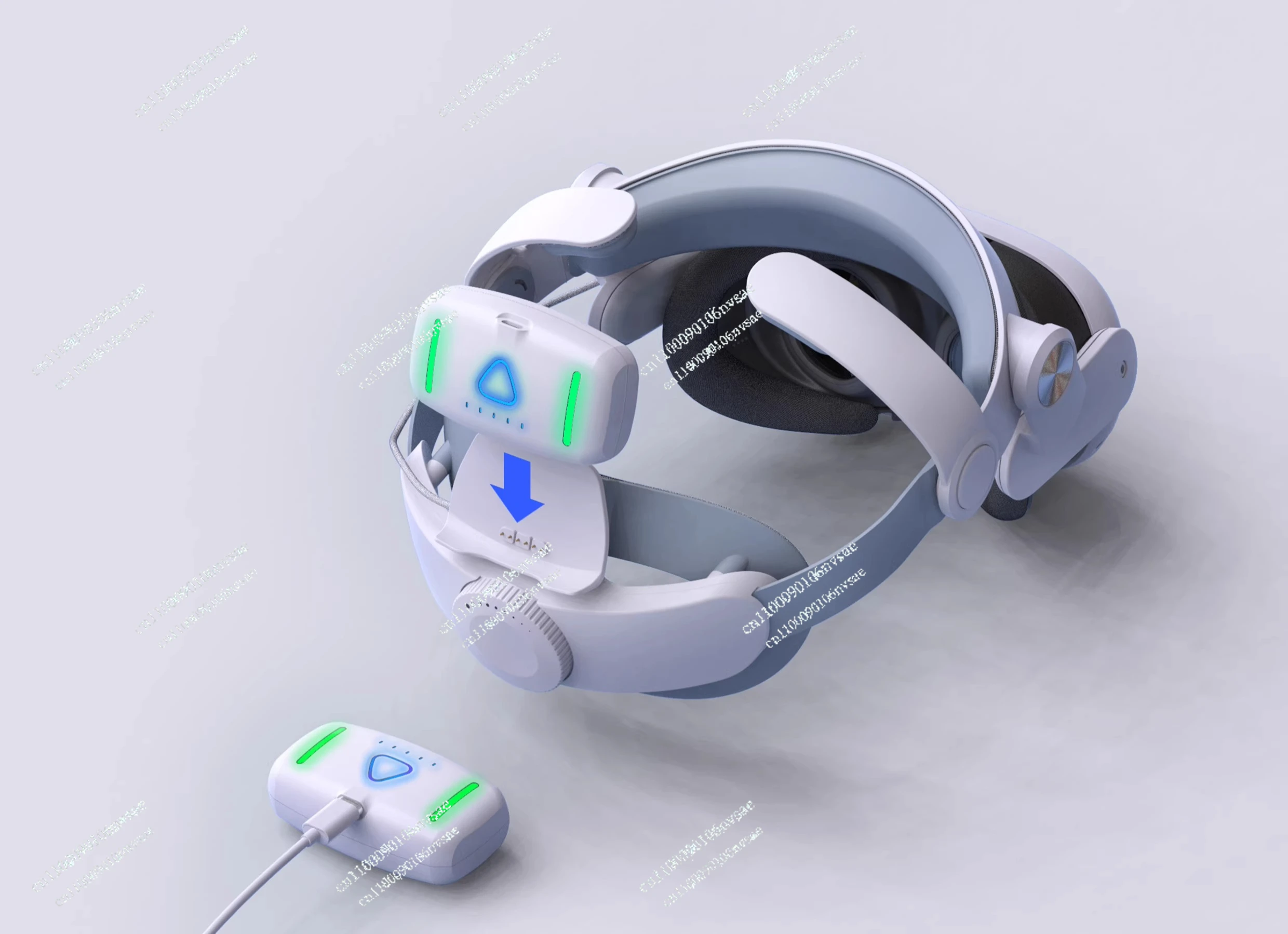 

Suitable for Quest3 head-mounted magnetic exchange, long battery life adjustable head decompression headband VR accessories