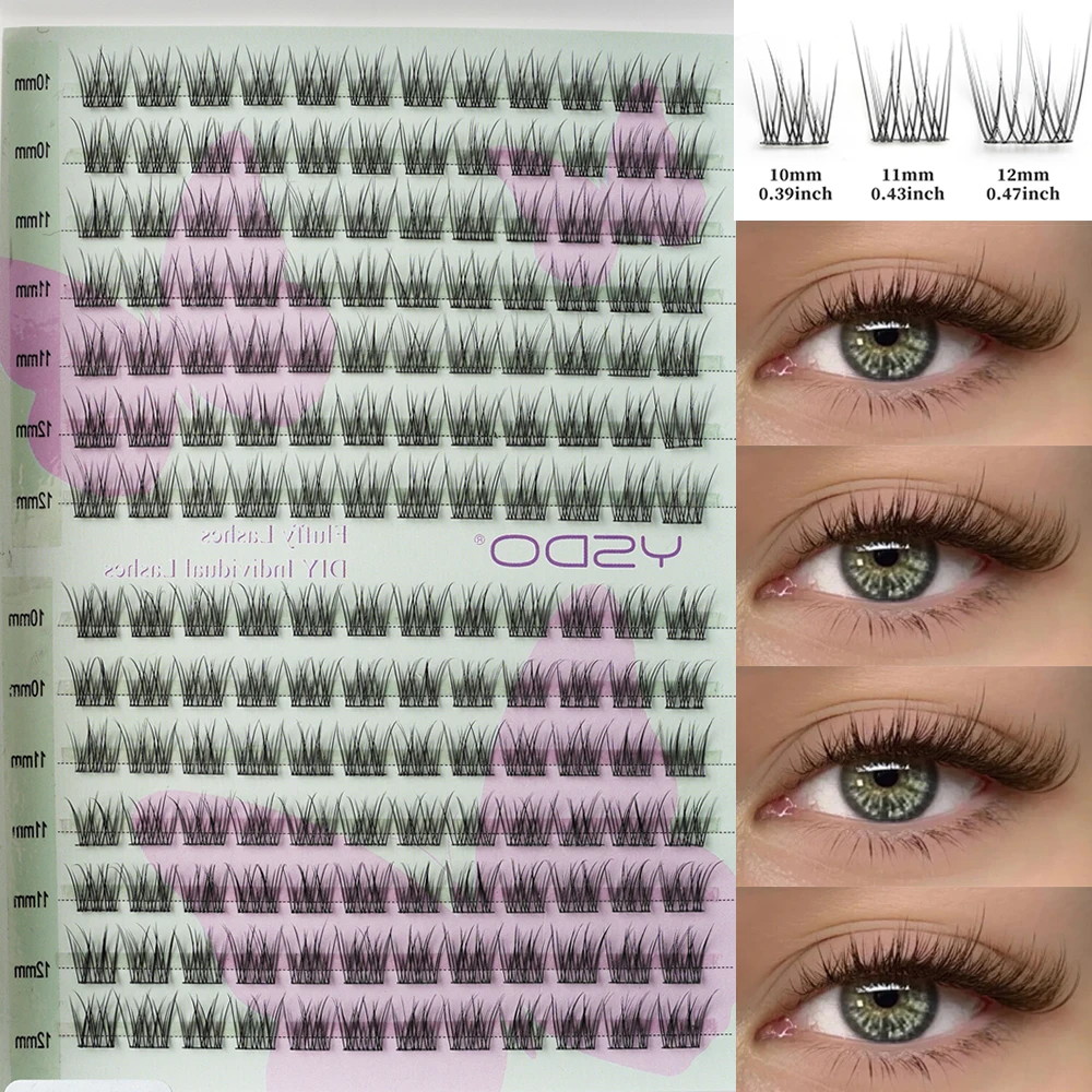 

Individual Lashes 3/14 Rows Mixed Tray Faux Mink Lashes Natural Eyelash Extension Fluffy Cluster Lashes False Eyelashes Makeup