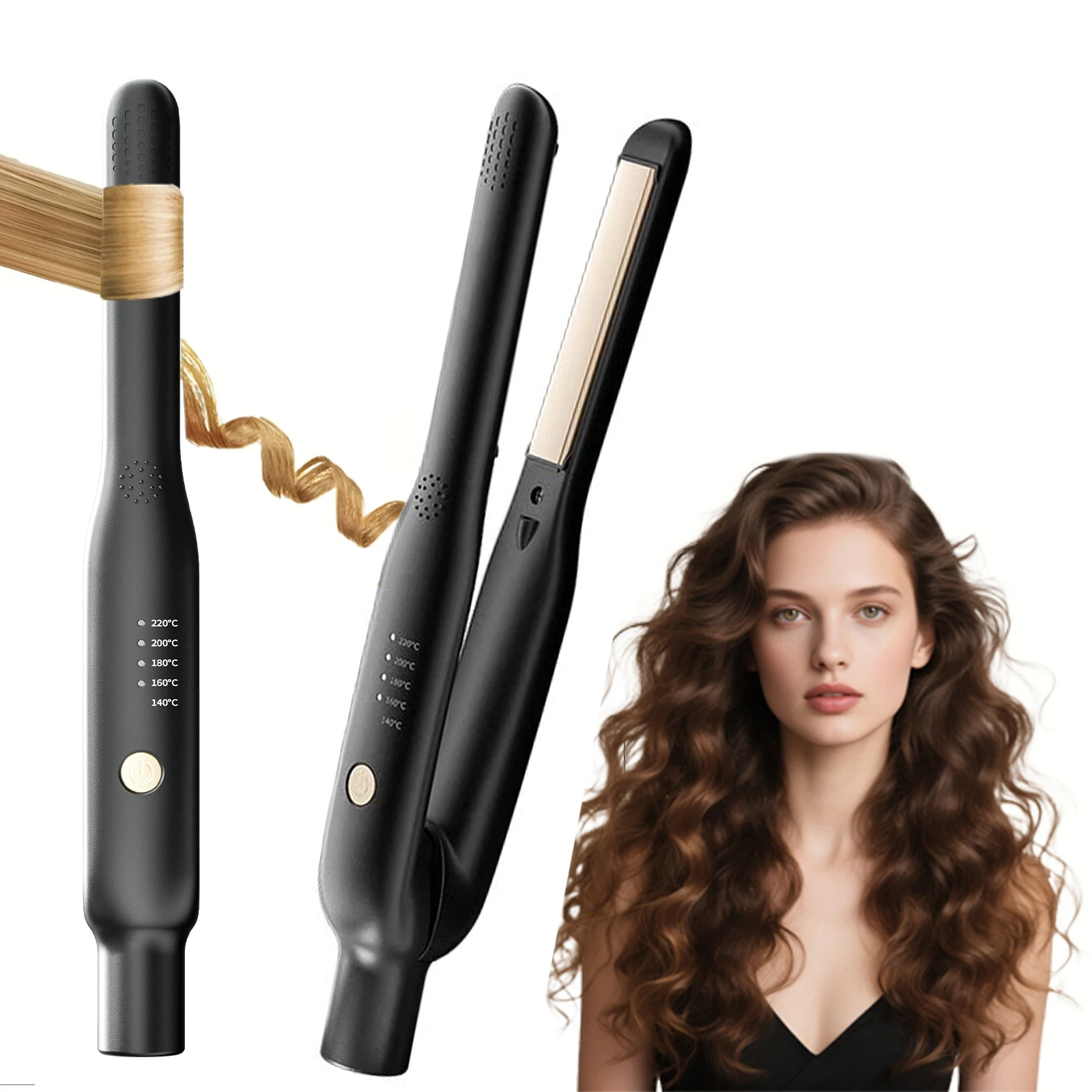 

Minhuang Professional Hair Straightener Ceramic Ionic Fast Heat-Up Hair Flat Iron Negative Ion Hair Straightener