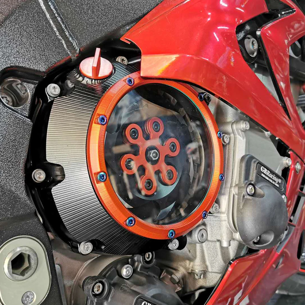 

For BMW S1000RR 2009-2017 S1000 R/XR 2015-2019 HP4 2012-2018 Racing Clear Clutch Cover Spring Retainer Pressure Plate