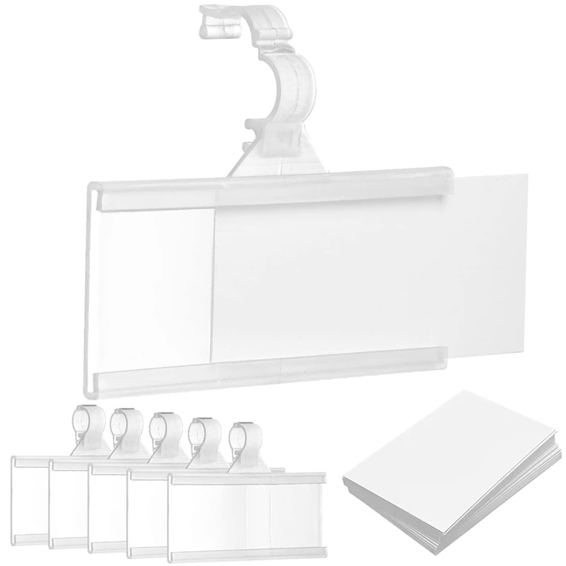 พลาสติกแขวนป้ายตะขอราคาผู้ถือบัตรพร้อมกระดาษการ์ดขนาด 76X35 มม. 50 ชุด