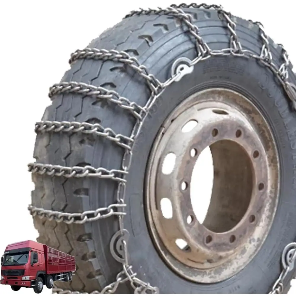 

Комплект из 2-х усиленных цепей 9 мм для внедорожников и легковых автомобилей, высокопрочная марганцевая сталь, идеально подходят для шин 11R22.5 и 315/80R22.5 на ледяном покрытии