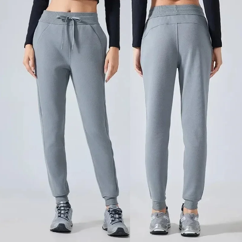 2025 Scuba Women's High Waist Sweatpants Yoga Clothing Autumn and Winter Women Fitness Exercise Cotton Blend Jogger Sweatpants