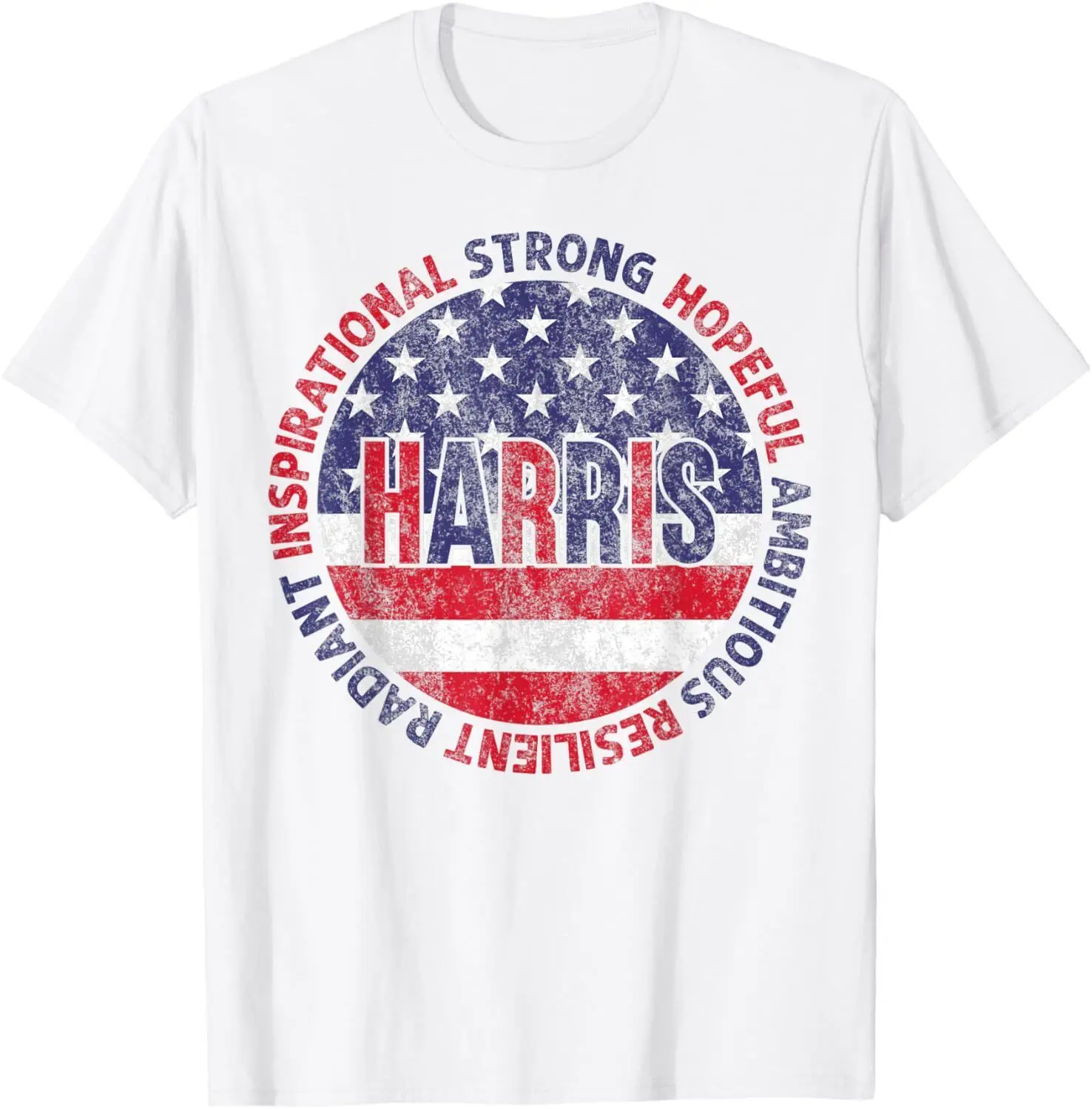 Hopeful Ambitious Resilient Radiant harris waltz 2024 USA T-Shirt