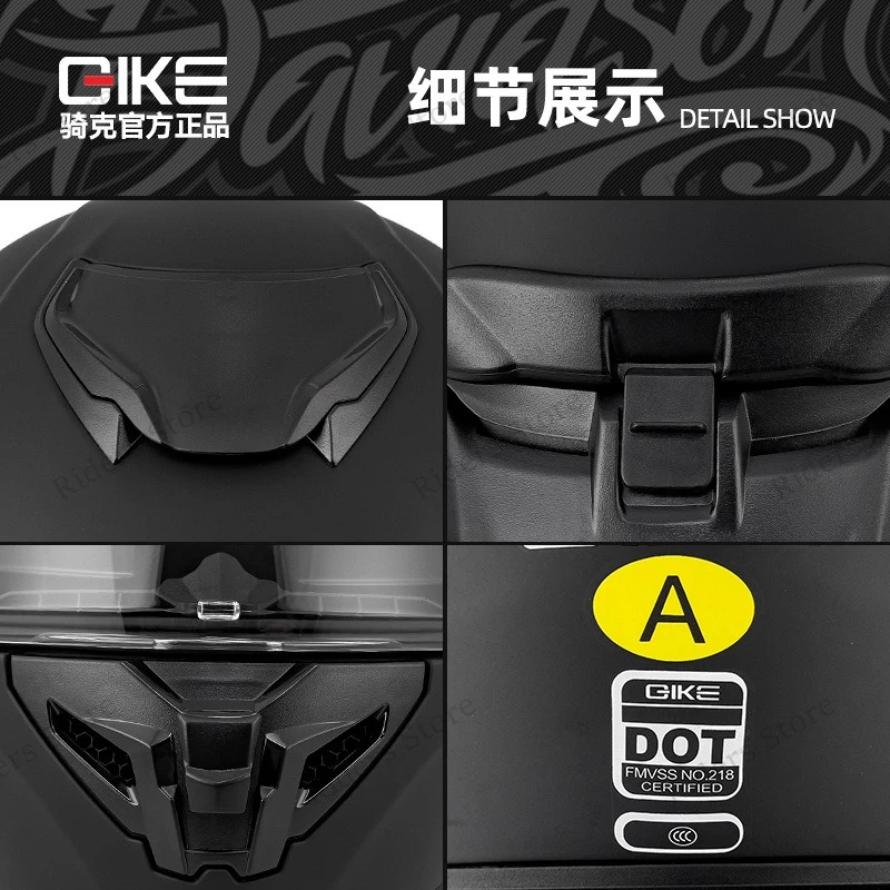 QIKE Full Face Motorcycle Helmet Portable Handle Design All Seasons Electric Scooter Unisex Casco