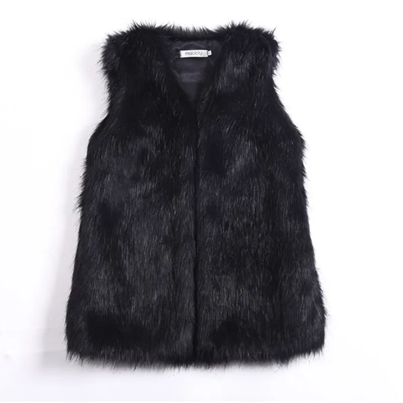 Winter Hot Selling Outewear Women Faux Fur Coats Sleeveless Fox Fur Vest Female Casual Slim Coat Keep Warm Waistcoat Jacket 2350