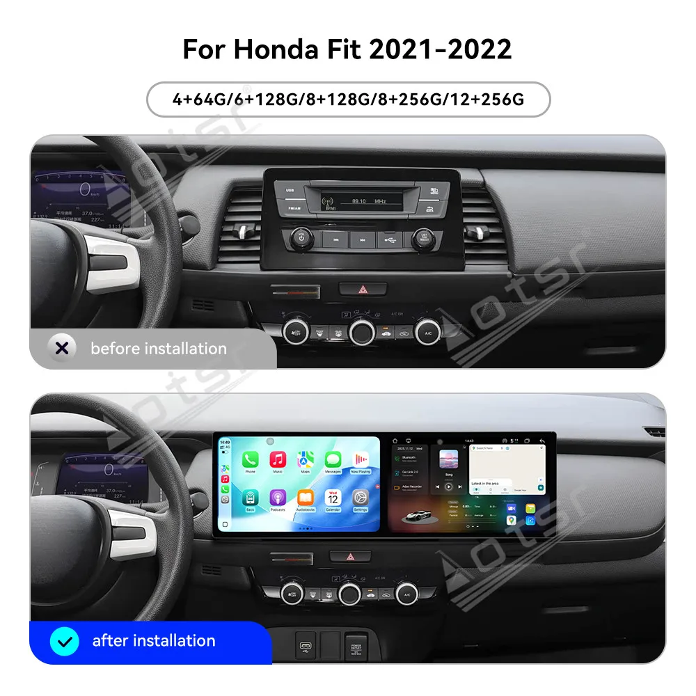 

Popular Sale Dual 10.1’’ Android 15 For Honda Fit 2021-2022 Car Radio GPS Navigation CarPlay HD Screen Multimedia Player