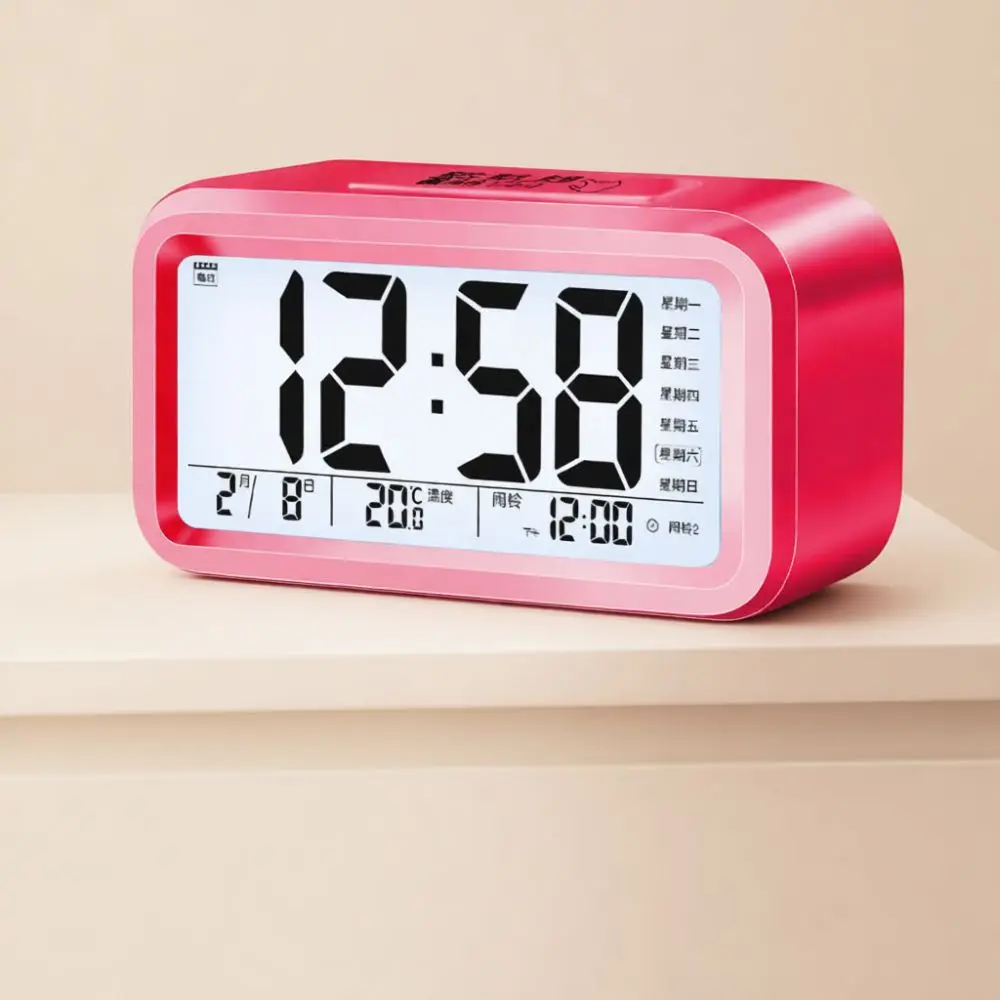 Modern Minimalist Digital Alarm Clock For Children Bedroom Ornament Multifunctional Electronic Timepiece Temperature Display