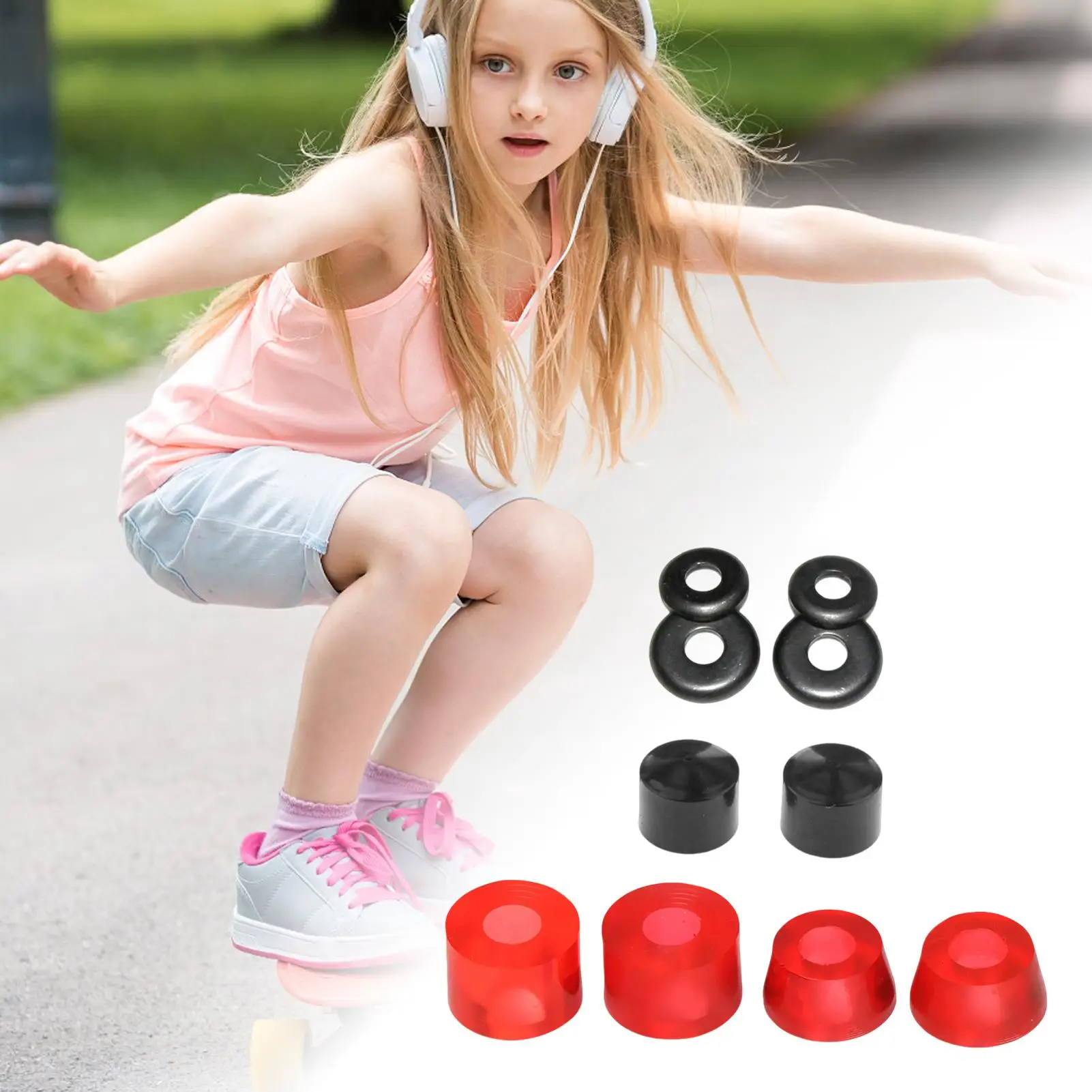 قطع غيار أجزاء لوح التزلج مع غسالة شاحنات التزلج المتوسطة إعادة بناء عدة للتزلج على حديقة الشارع الإنحدار خدعة التزلج