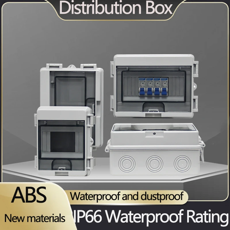 IP66 waterproof power junction box, two series of distribution boxes HL/HTD, 5/8/12/15/18/24 pole circuit breakers
