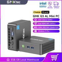GMKtec G3 AL Mini PC Intel Celeron 5205U Windows 11 Pro 8GB RAM 256GB ROM Dual HDMI Desktop Mini Computer WiFi 5 BT4.2