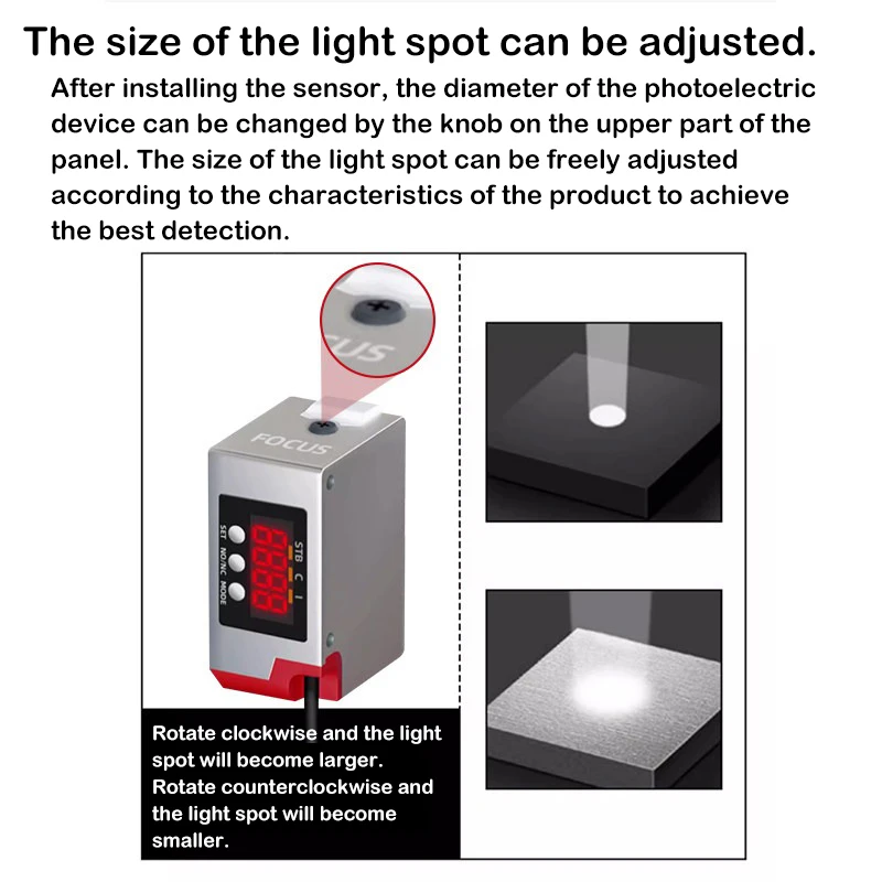 Intelligent long-distance color recognition sensor / color mark photoelectric switch / label deviation correction and color sepa