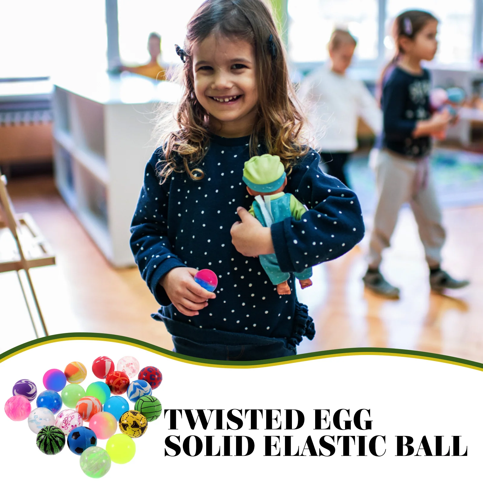 50 Stück Hüpfball-Sammelbälle, Stressabbau-Spielzeug, hüpfendes Mini-Spielzeug, klein, für Spiele, Kinderpartys