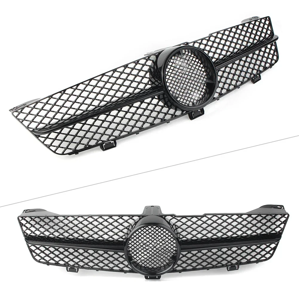 W219 2008 2009 2010 Car Front Grille Upper Radiator Grill For Mercedes Benz CLS Glass Gloss Black ABS with Emblem fast ship