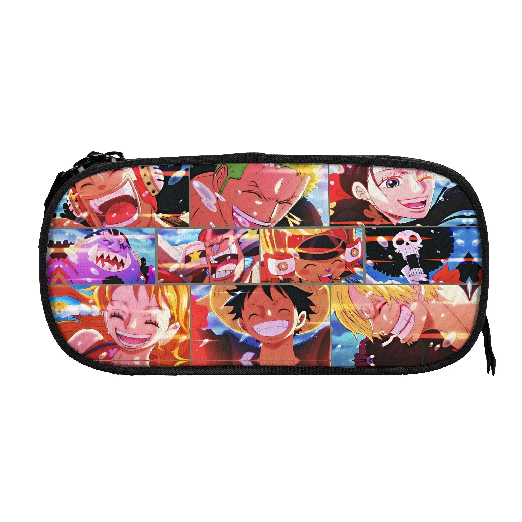 Custom Anime One piece Theme Large Capacity Bags for Child  School Pencil Bag for Boys Gilrs Kids
