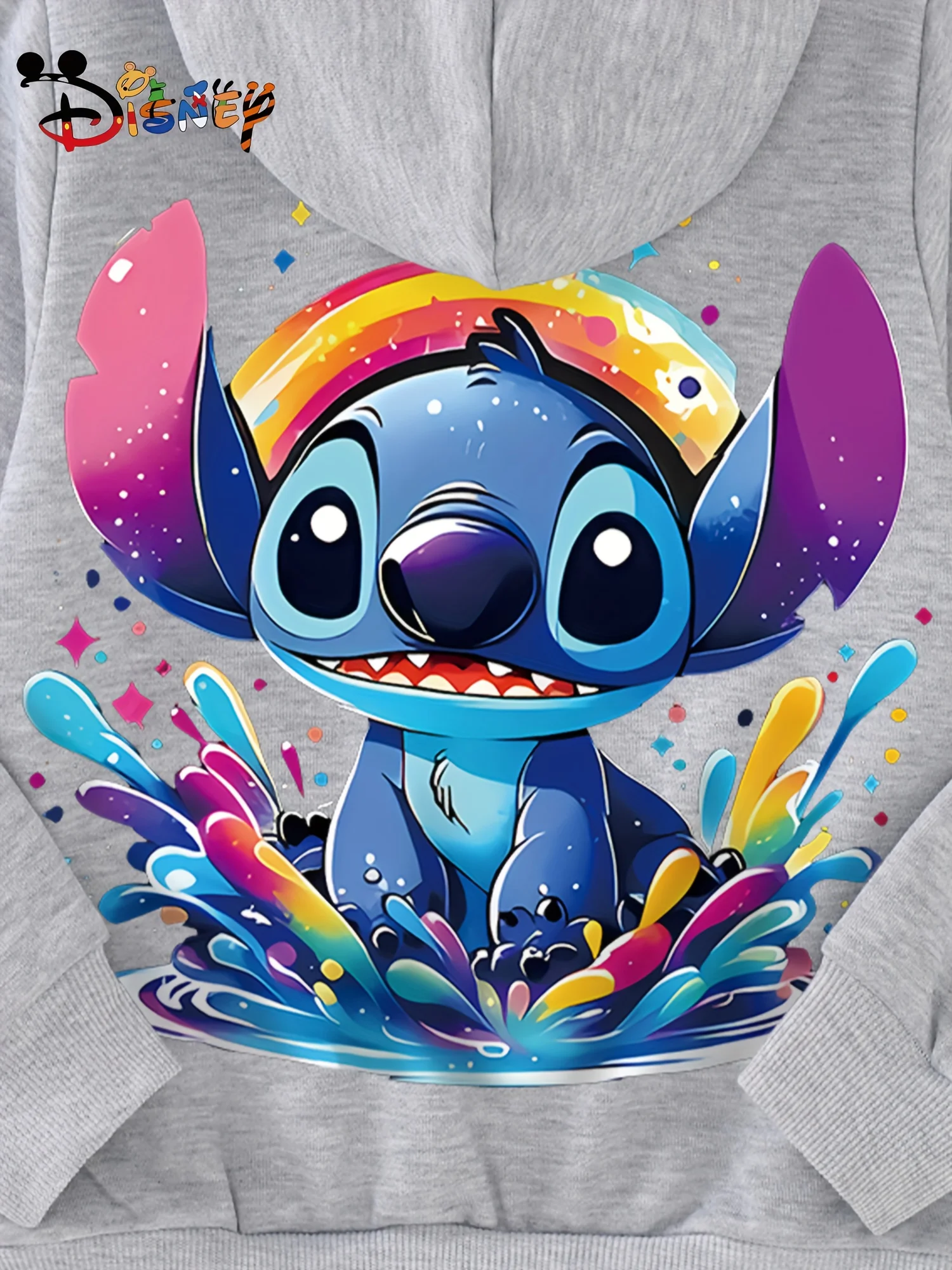 هوديس ديزني ستيتش. سترة بغرز بسحاب مع رسومات Stitch. فضفاضة وأنيقة. هوديس الخريف والشتاء للجنسين.
